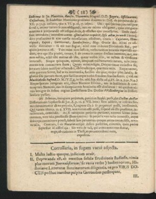 Corrollaria, in fugam vacui adjecta