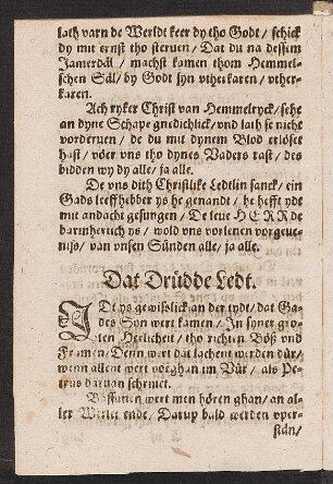 Dat Drüdde Ledt. ||