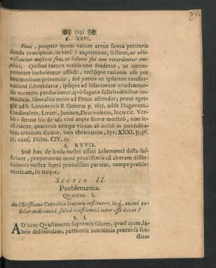 Sectio II. Problematica.