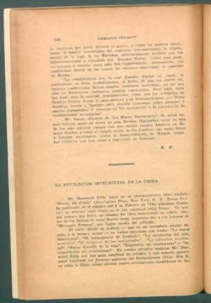 La revolución intelectual en la China