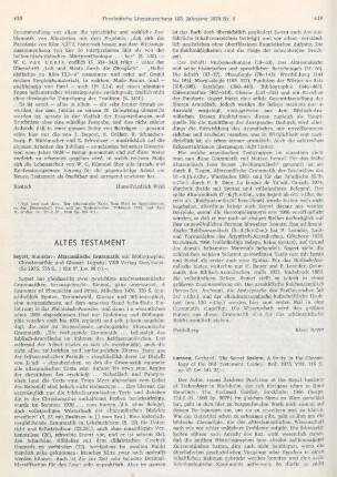 415-416 [Rezension] Segert, Stanislav, Altaramäische Grammatik