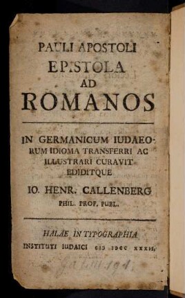 1-672, Pauli Apostoli Epistola Ad Romanos