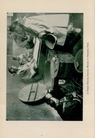 A Chinese kitchen, schowing method of preparing food