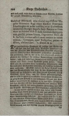 Juris gentium Europaearum practici primae lineae. Fragmentum libelli.
