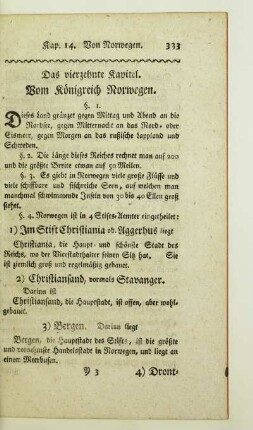 Das vierzehnte Kapitel. Vom Königreich Norwegen