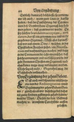 Von Ergäntzung der zehen Gebott