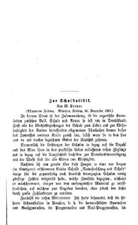 Zur Schulstatistik