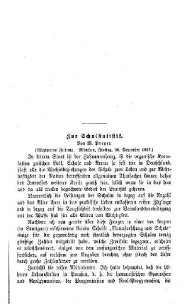 Zur Schulstatistik