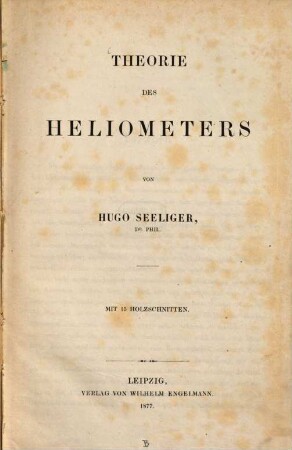 Theorie des Heliometers