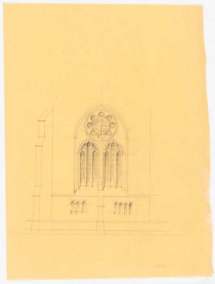 Kirche: Aufriss Fensterseite