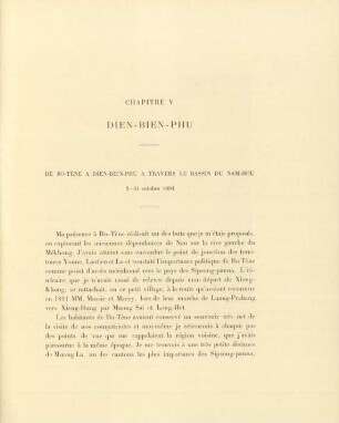Chapitre V. Dien-Bien-Phu. De Bo-Tène à Dien-BienPhu ..., 2 -31 octobre 1894