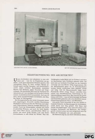 Selbstaufhebung des Architekten