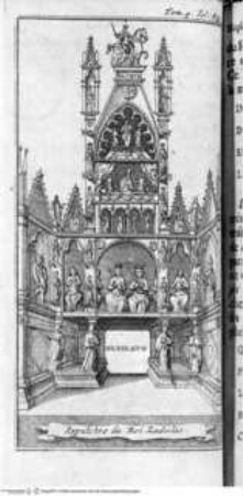 Les delices de l'Italie ... 6 Bände., 4. Band, 2. Tafel vor Seite 85: Sepulchre du Roi Ladislas.
