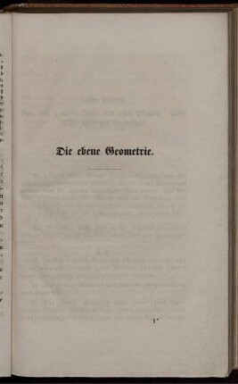Erstes und Zweites Kapitel. Von der geraden Linie und vom Winkel. Von den Dreiecken.