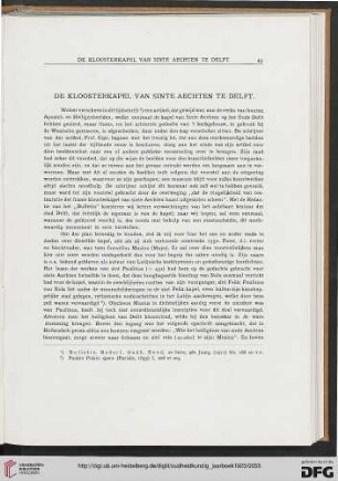 3.Ser. 5.1925: De kloosterkapel van Sinte Aechten de Delft