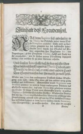Innhalt deß Freudenspil.