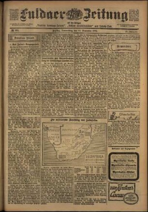 Zweite Ausgabe vom Donnerstag, den 13. November 1902.