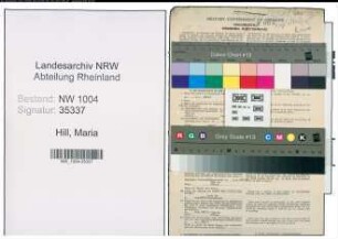 Entnazifizierung Maria Hill , geb. 15.07.1921 (Postarbeiterin)