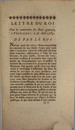 Lettre du roi pour la Comté de Foix