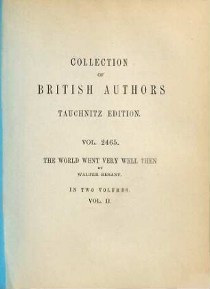 The world went very well then : in two volumes, 1