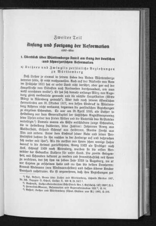 a) Luthers und Zwinglis persönliche Beziehungen zu Württemberg