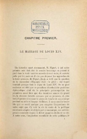 La diplomatie française et la succession d'Espagne, 1. Le premier traité de partage : (1659 - 1697)