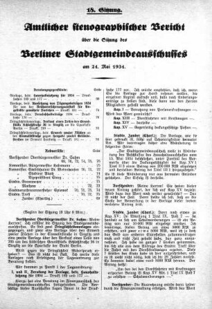 Sitzung 18, 24. Mai 1934