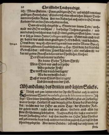Abhandlung des Dritten und letzten Stücks