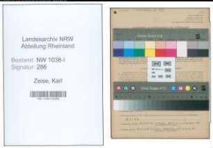Entnazifizierung Karl Zeise , geb. 08.11.1908 (Polizei)