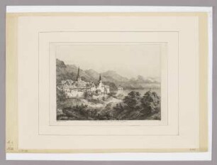 Vue de Montreux et du Château Chillon sur le lac de Genève, aus: "Malerische Stätten"