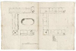 Breitenau, ehem. Kloster, Klausur mit zusätzlichem Westflügel, Grundrisse von EG und OG