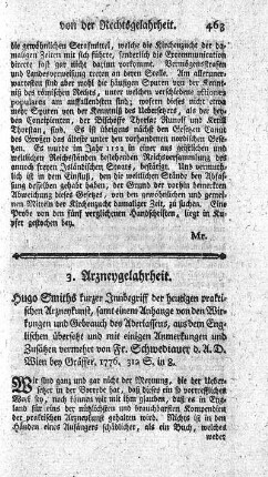 Kurzer Inbegriff der heutigen praktischen Arzneykunst.