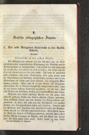 ¬Der¬ erste Religions-Unterricht in der Volks-Schule : (Schluß)