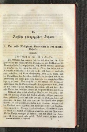 ¬Der¬ erste Religions-Unterricht in der Volks-Schule : (Schluß)