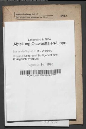 Erblasser: Vondey, Ferdinand; Erblasser: Vondey, Anna Maria, geb. Westermann: