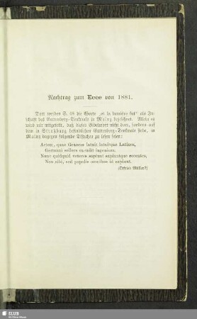 Nachtrag zum Ecce von 1881