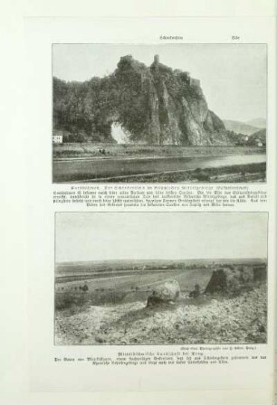 Nordböhmen. Der Schreckenstein im Böhmischen Mittelgebirge (Vulkanlandschaft)