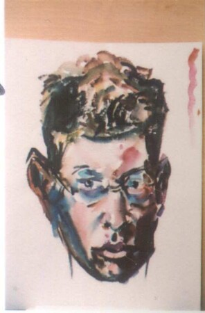 Selbstbildnis mit Brille. Aquarell (1929; H. Rose)