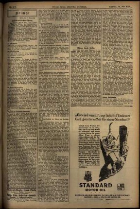 Zweite Ausgabe vom Samstag, den 18. Mai 1929.