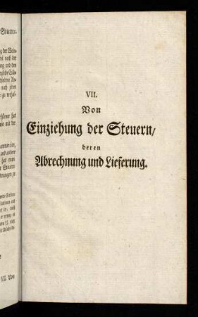 195-199, VII. Von Einziehung der Steuern, deren ...