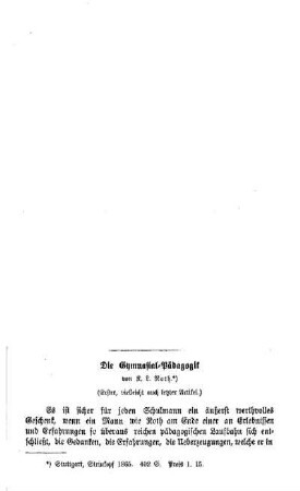 Die Gymnasial-Pädagogik