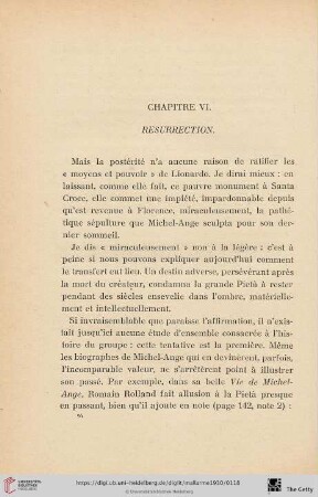 Chapitre VI: Resurrection