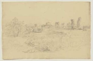 Kirche und weitere Gebäude in der Campagna Romana