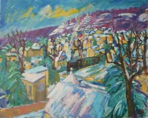 Atelierblick Winter 2010, Radebeul