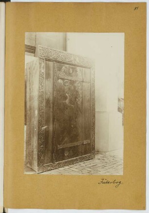 Kirche St. Nikolai , Jüterbog: Paramentenschrank von 1480 (aus: Skizzen- und Fotoalbum 17)