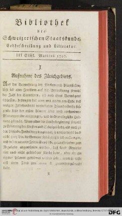 III. Stuek (Martius 1797)