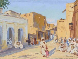 Vor der Moschee in Sidi Okba bei Biskra