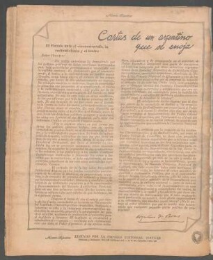 Cartas de un argentino que se enoja : El estado ante el cinematógrafo, la radiotelefonía y el teatro