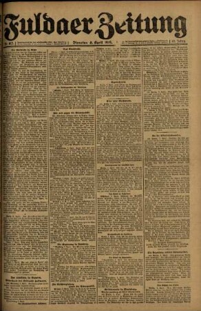Ausgabe vom Dienstag, den 08. April 1919.