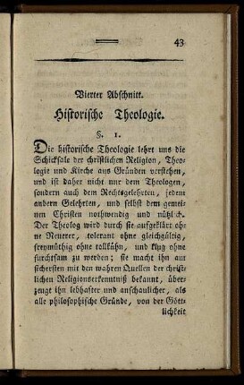 Vierter Abschnitt. Historische Theologie.